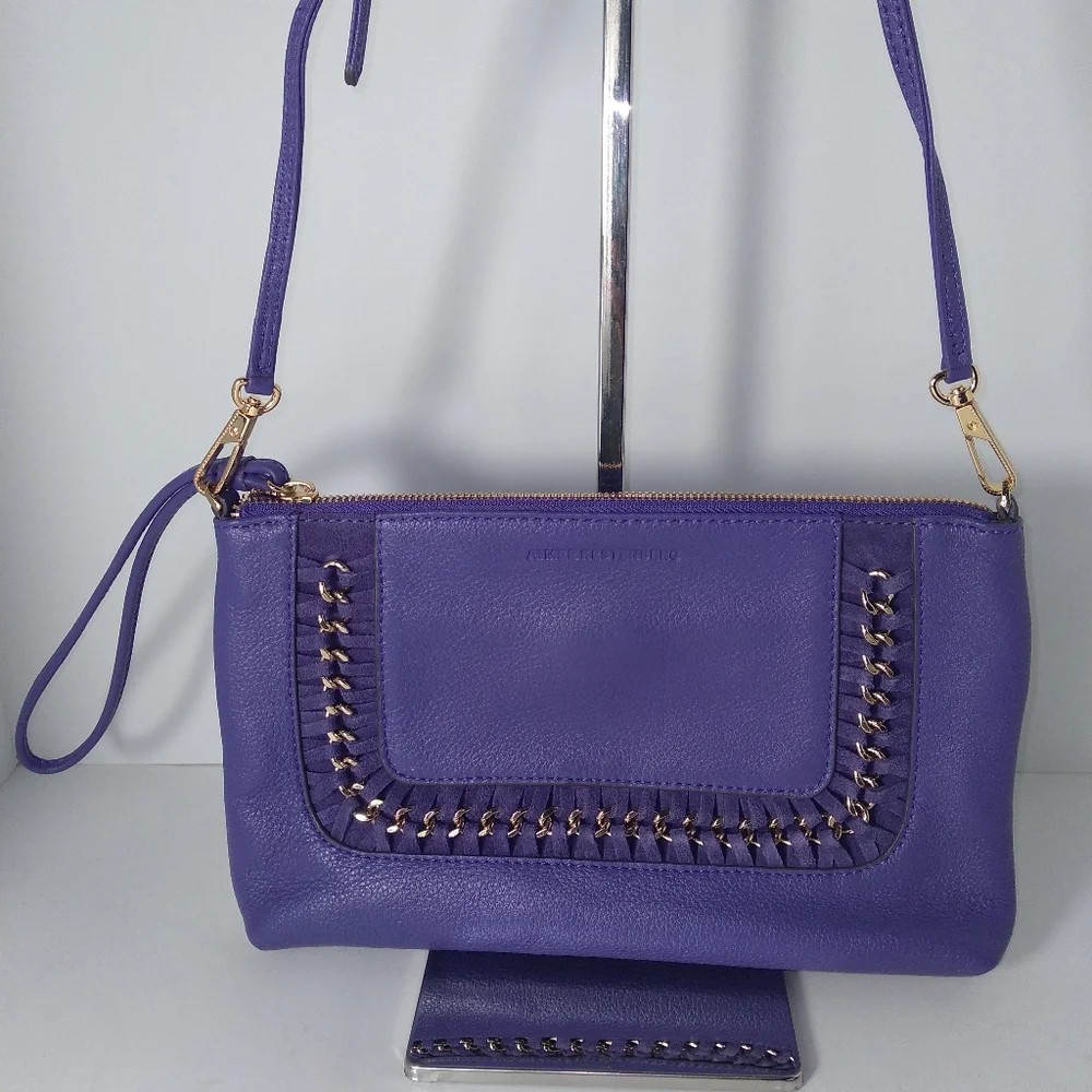 AIMEE KESTENBERG COLLECTION Purple Crossbody/Clutch Leather Bag